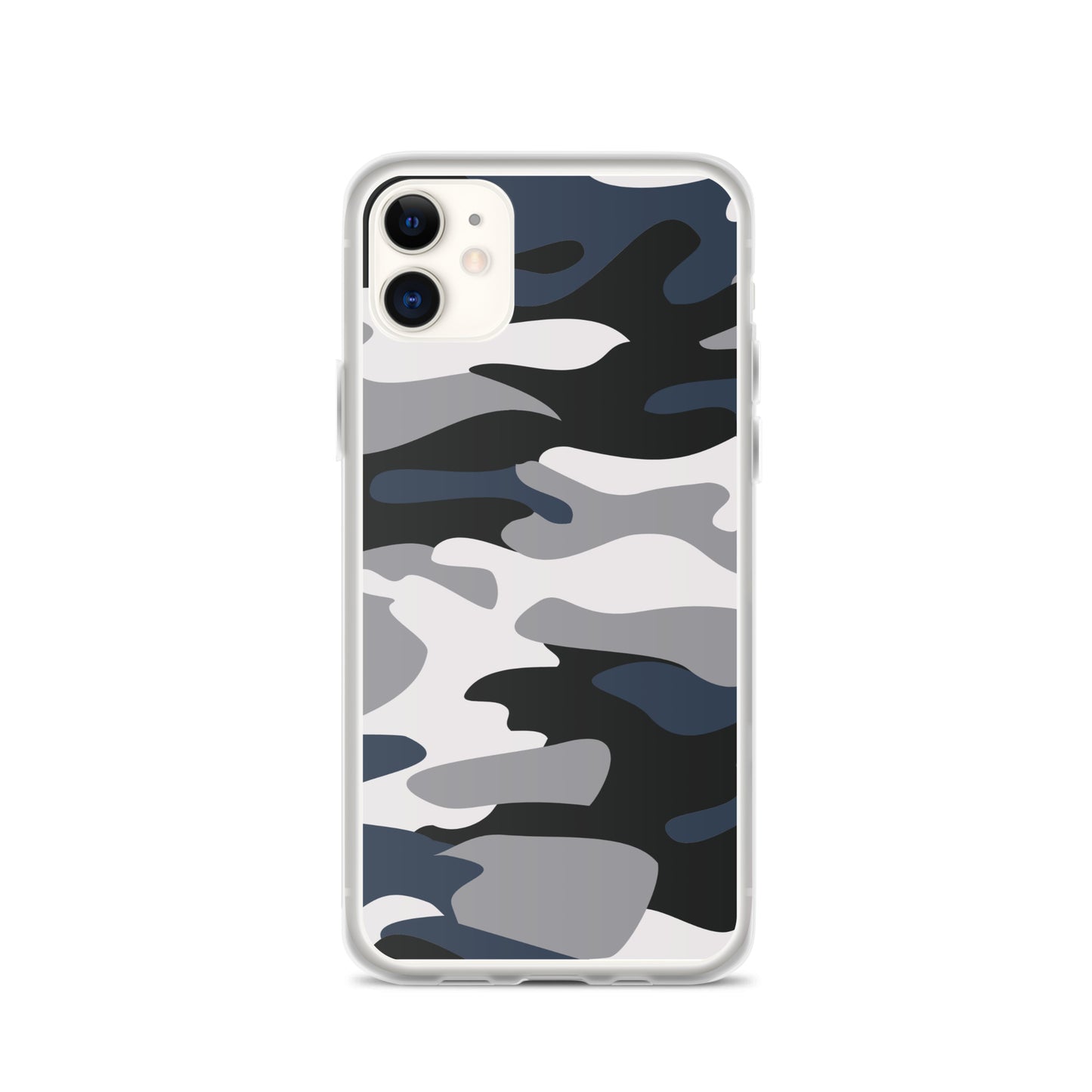 Blue Camo - Clear Case