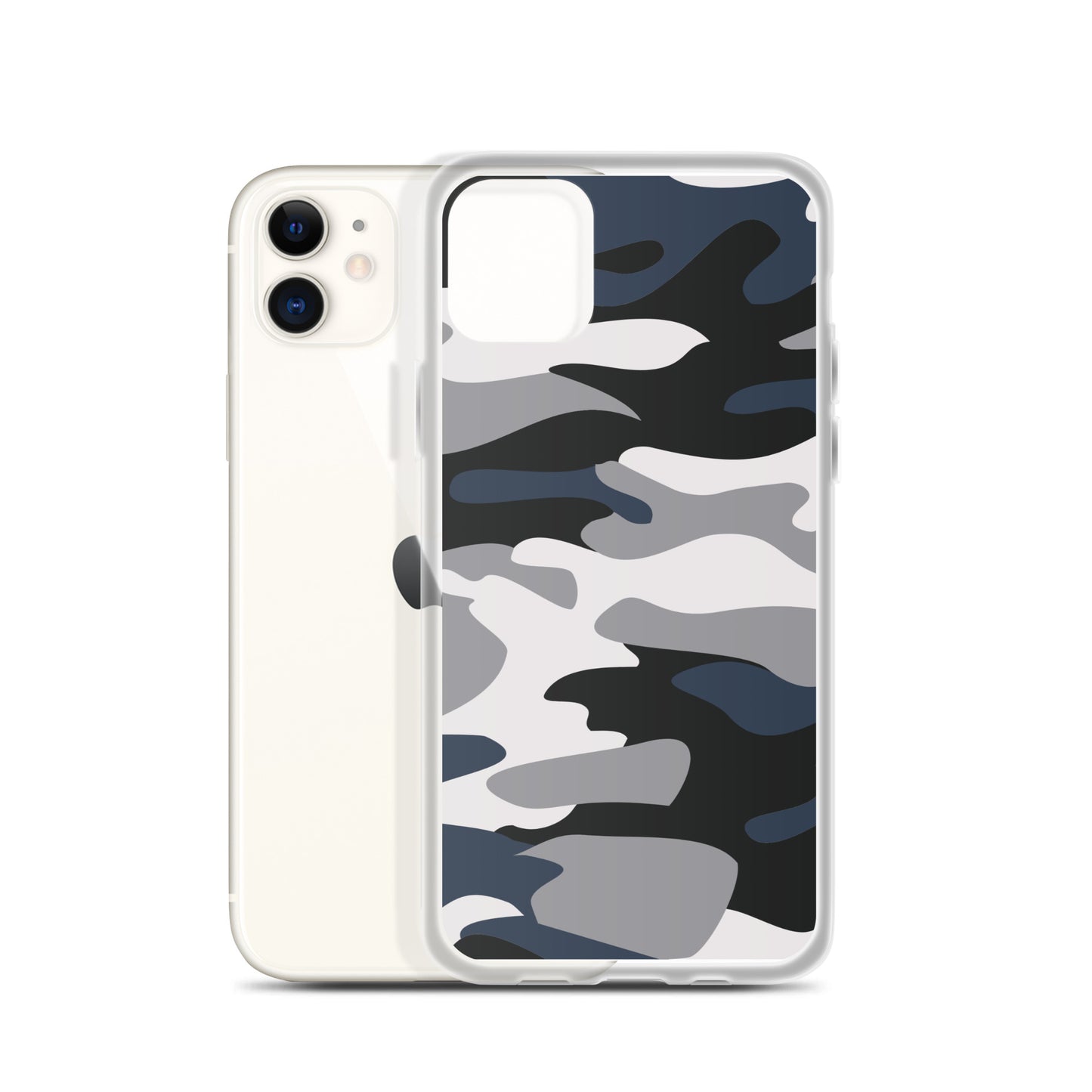 Blue Camo - Clear Case