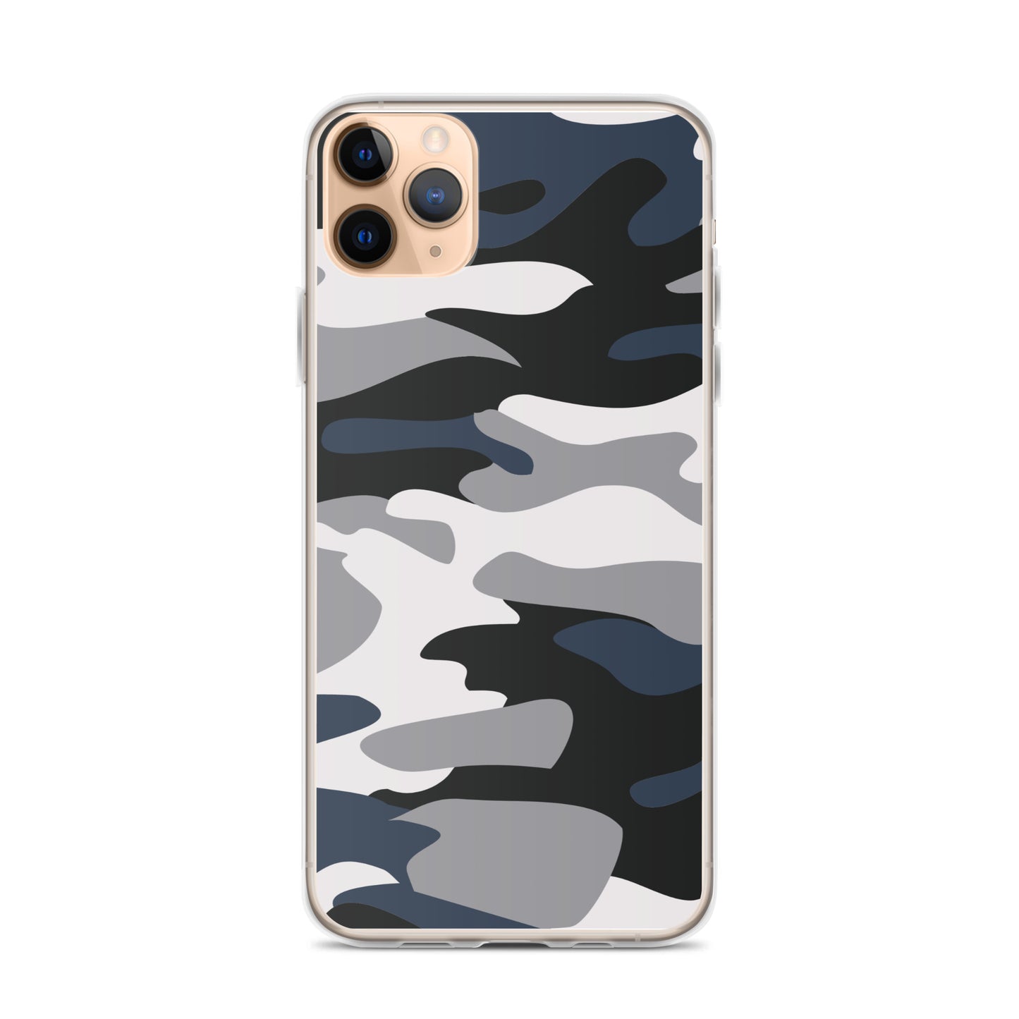 Blue Camo - Clear Case