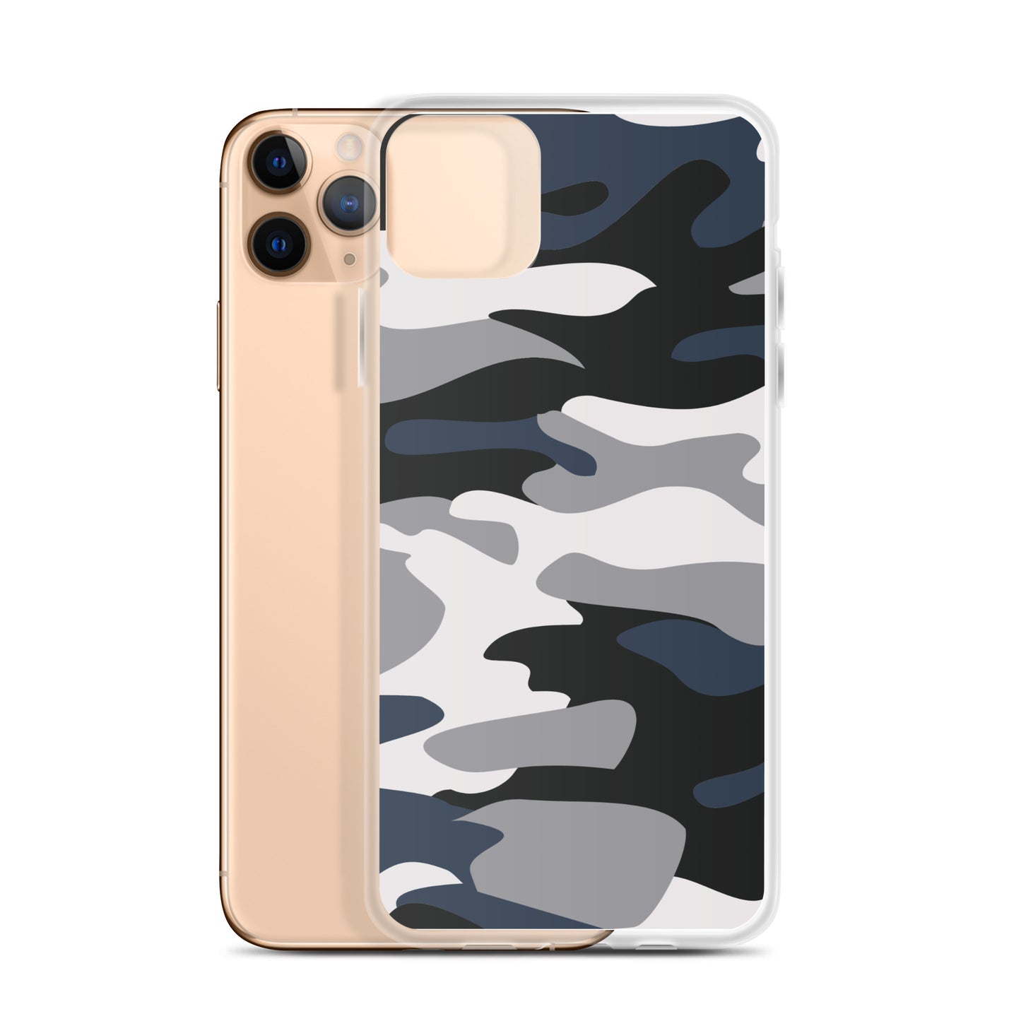 Blue Camo - Clear Case