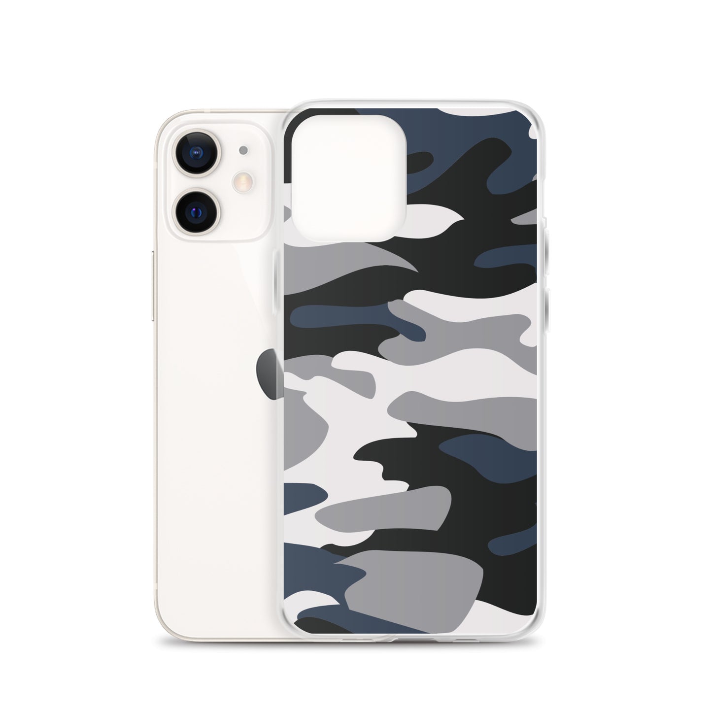 Blue Camo - Clear Case