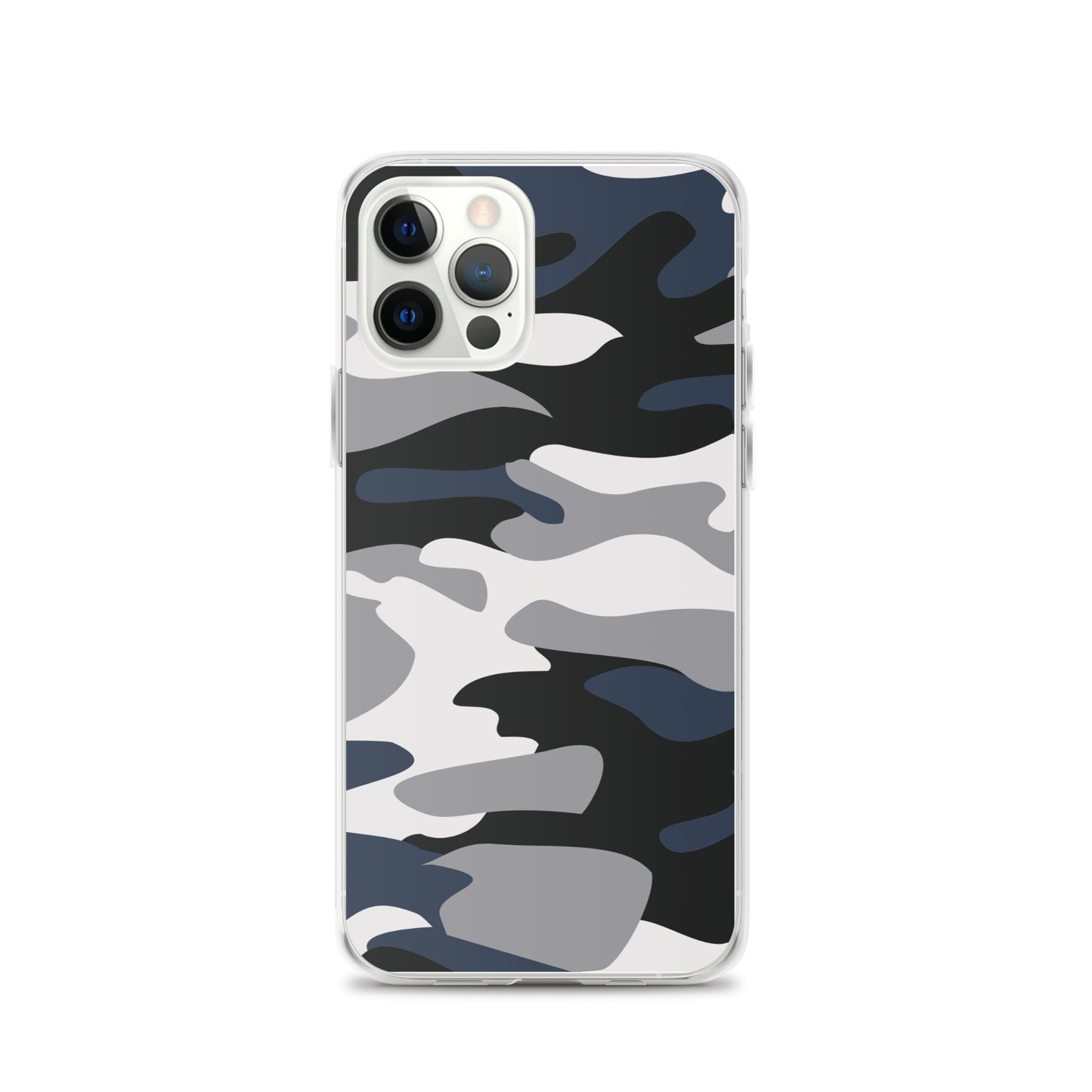 Blue Camo - Clear Case