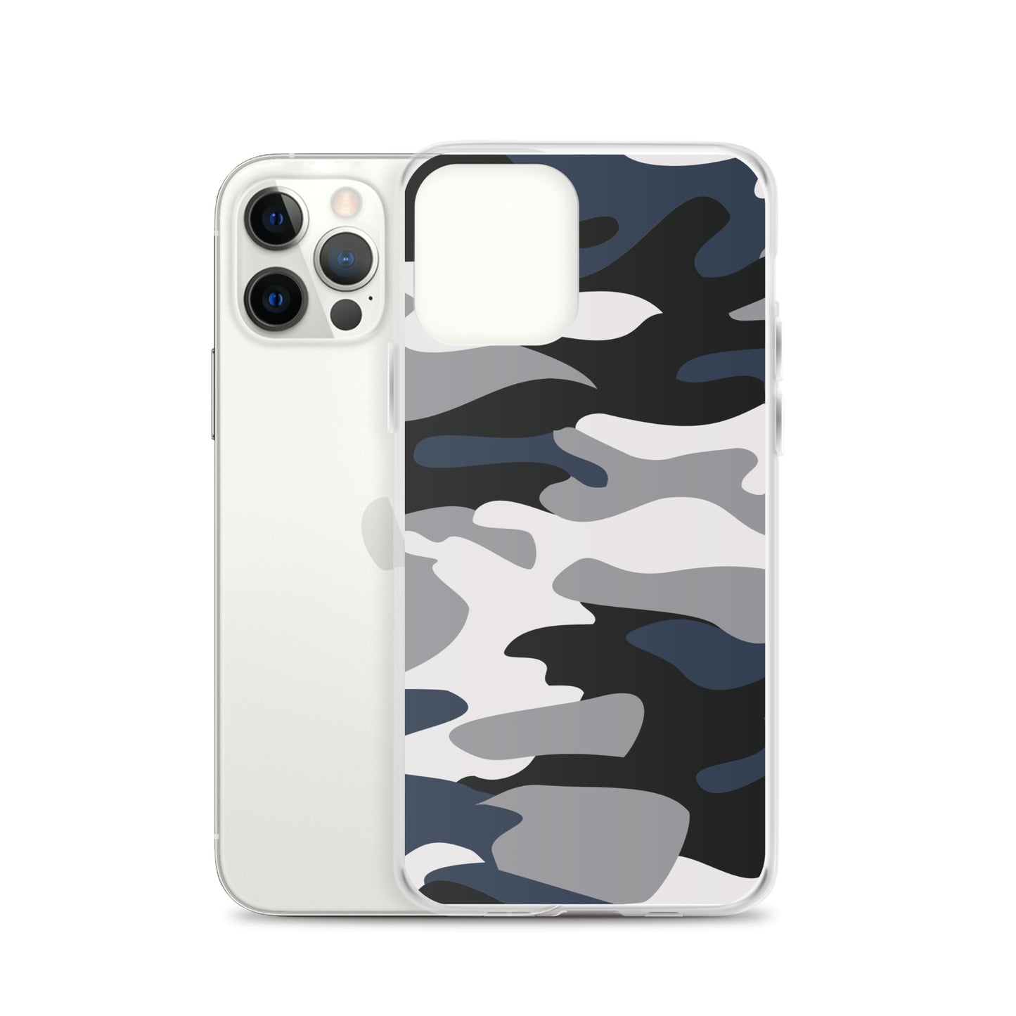 Blue Camo - Clear Case