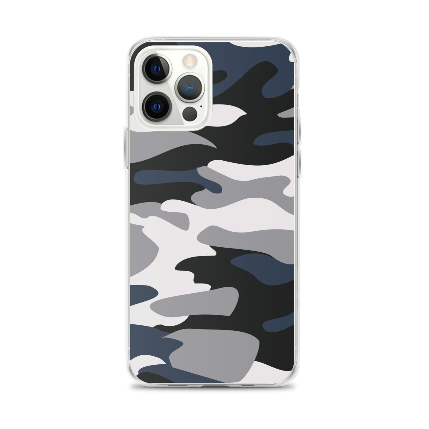 Blue Camo - Clear Case