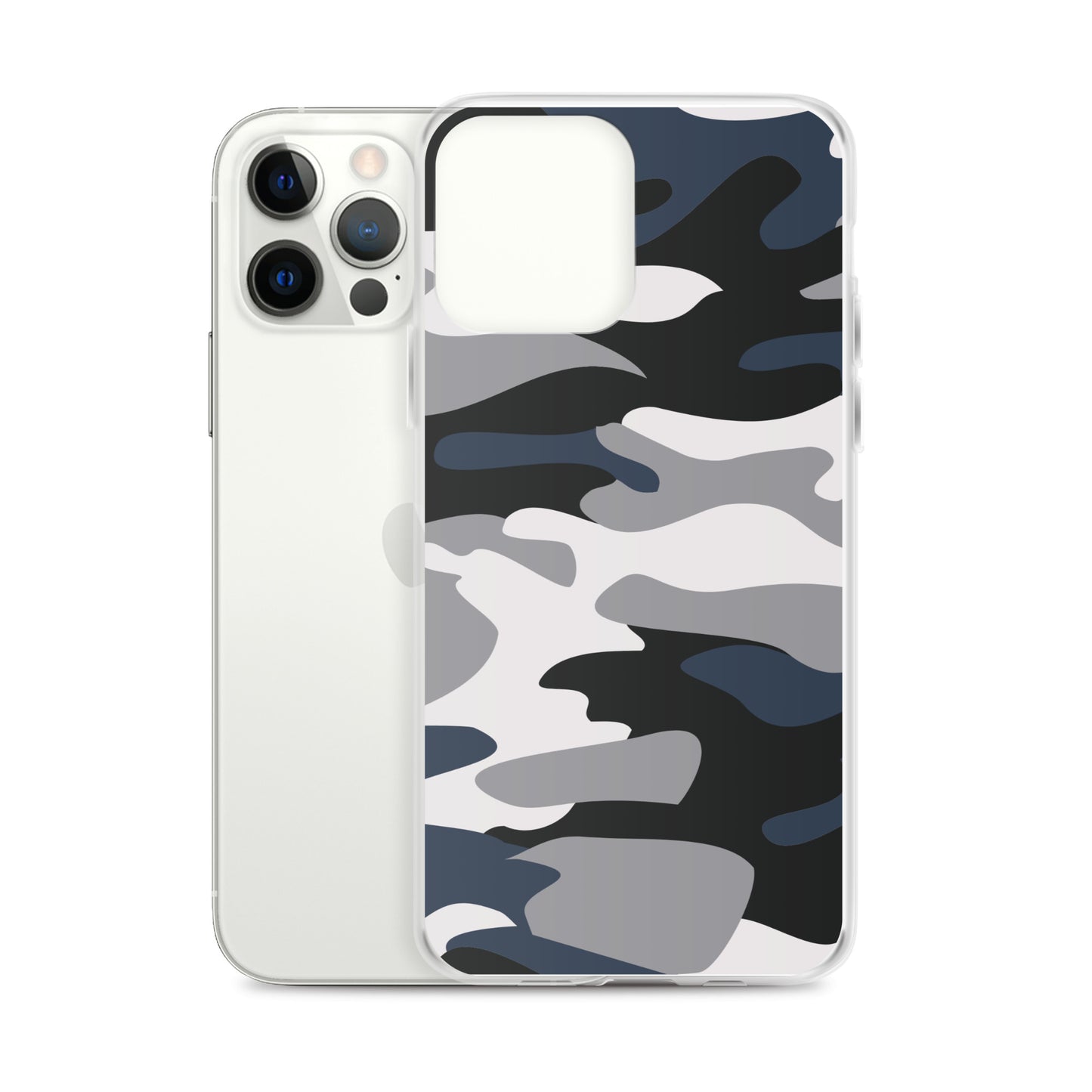 Blue Camo - Clear Case