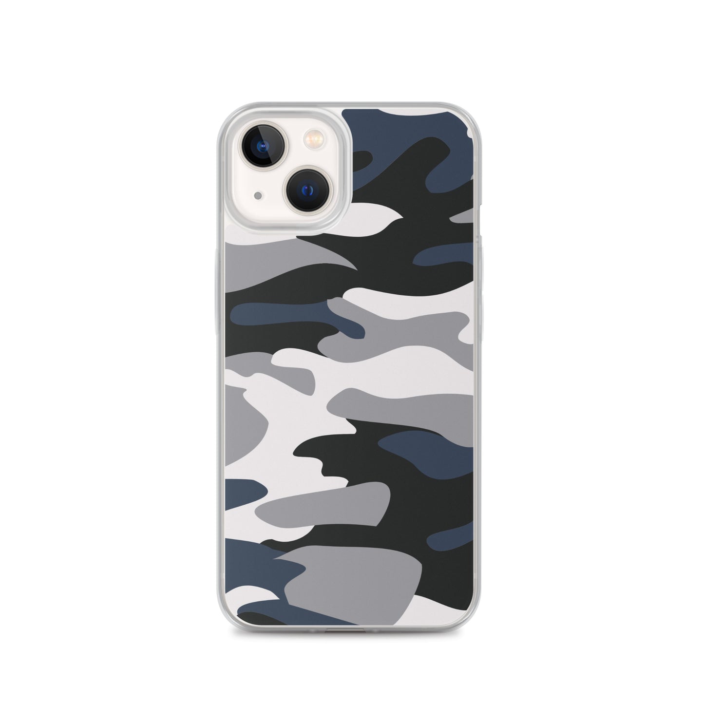 Blue Camo - Clear Case