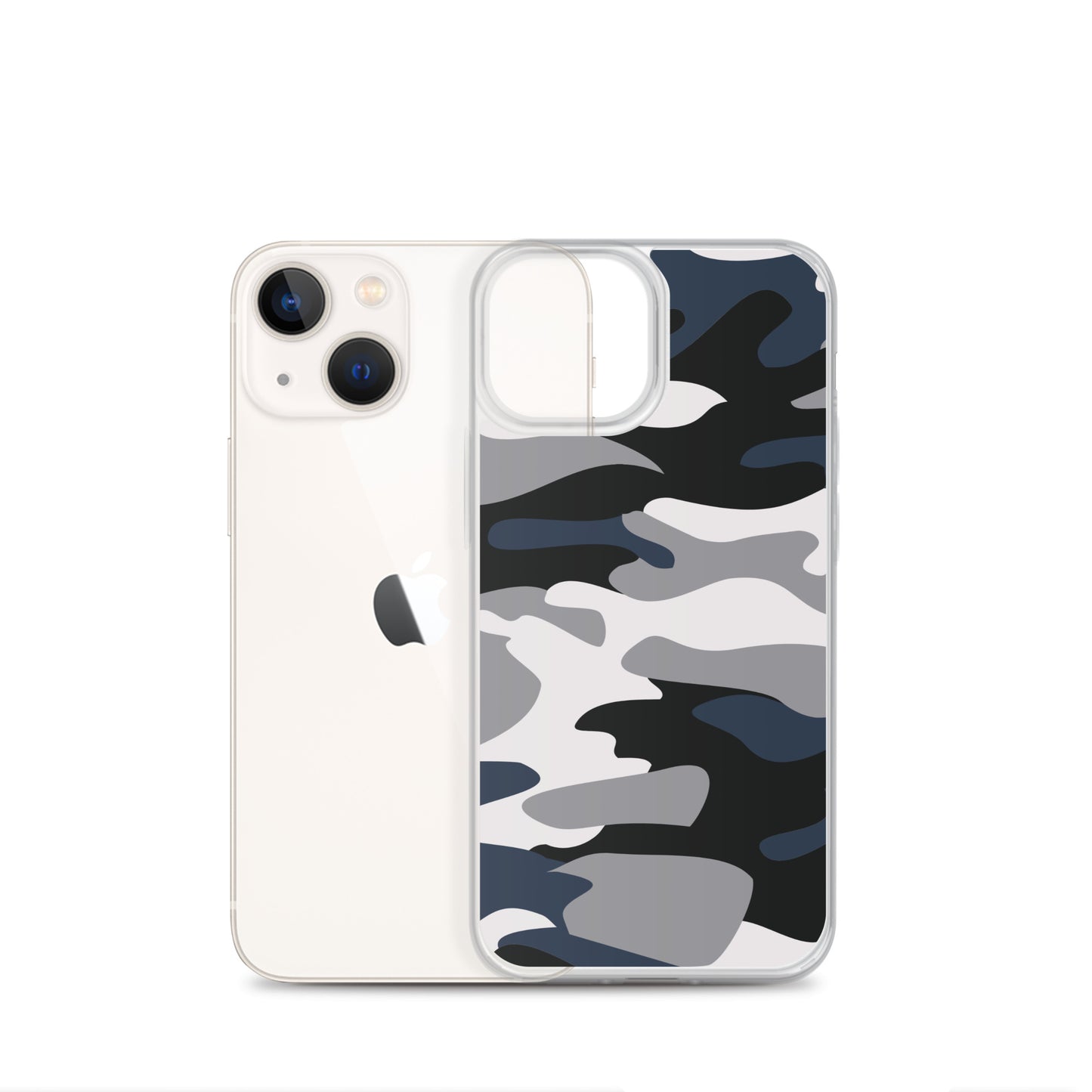 Blue Camo - Clear Case