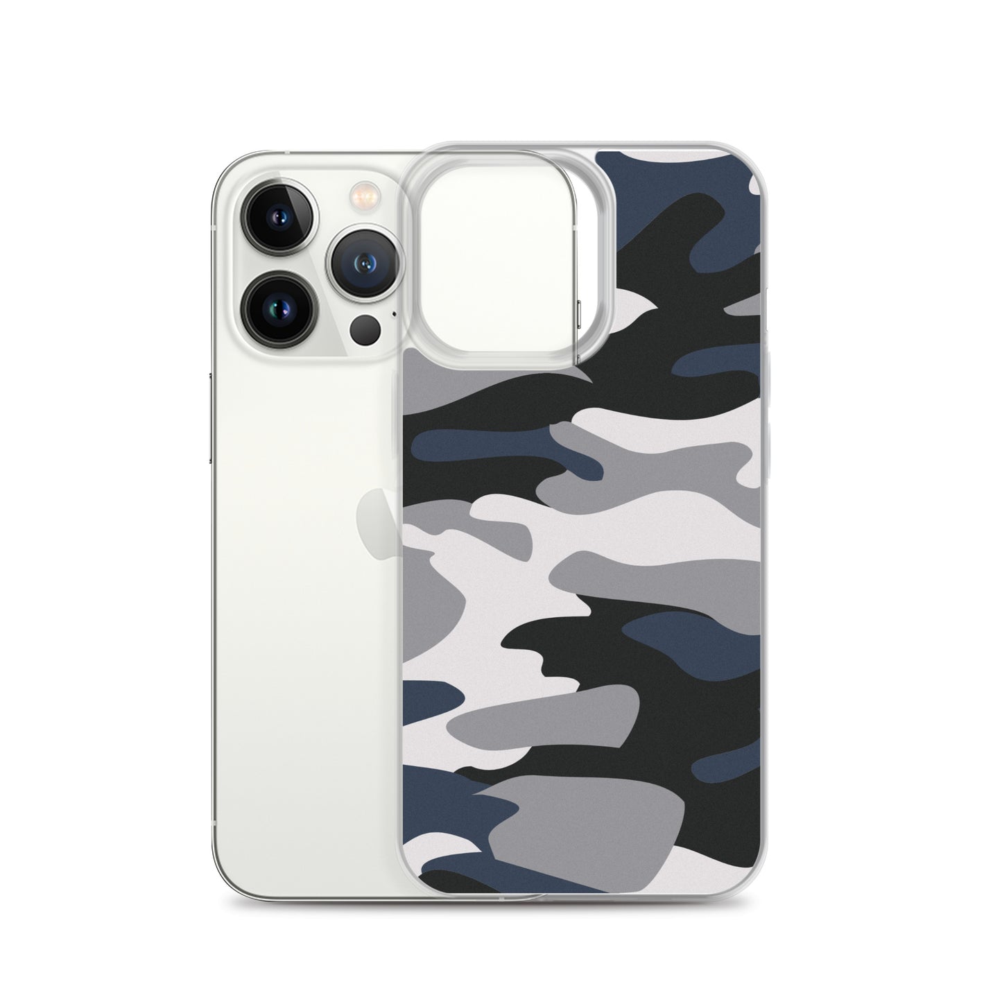 Blue Camo - Clear Case