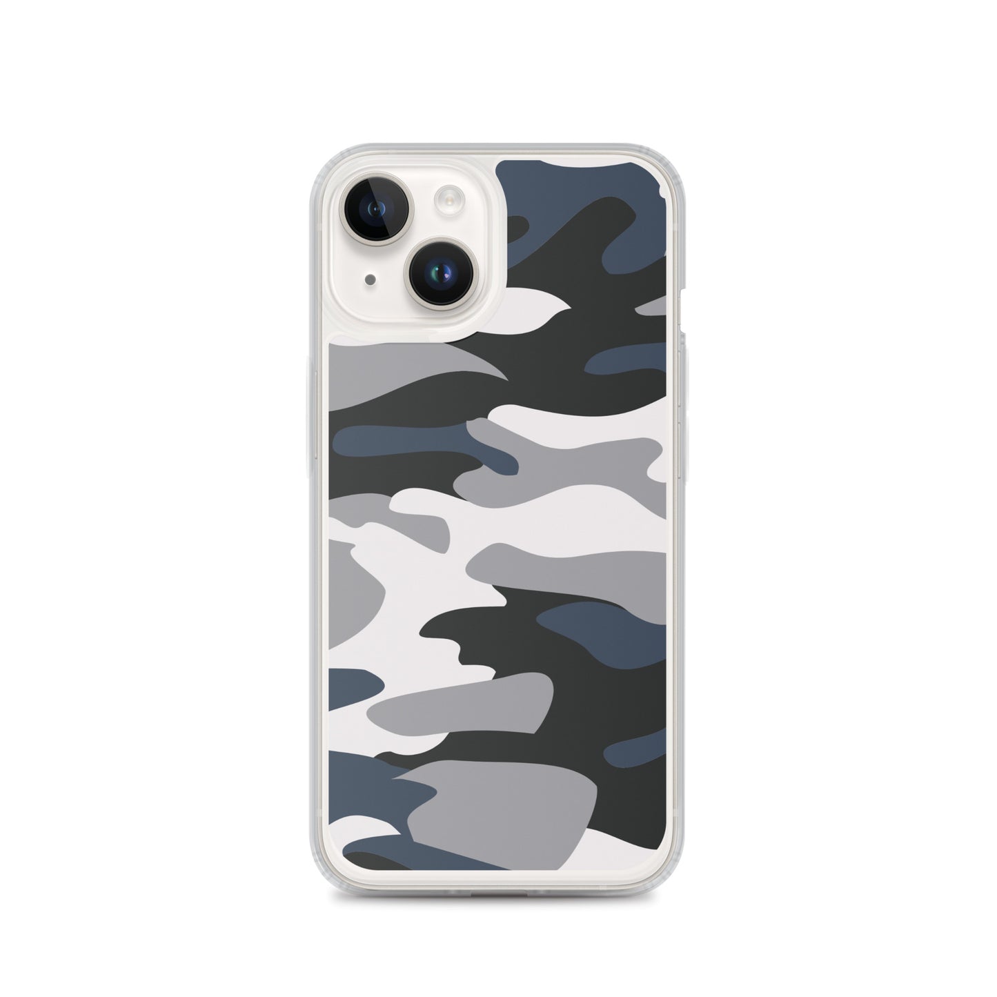 Blue Camo - Clear Case