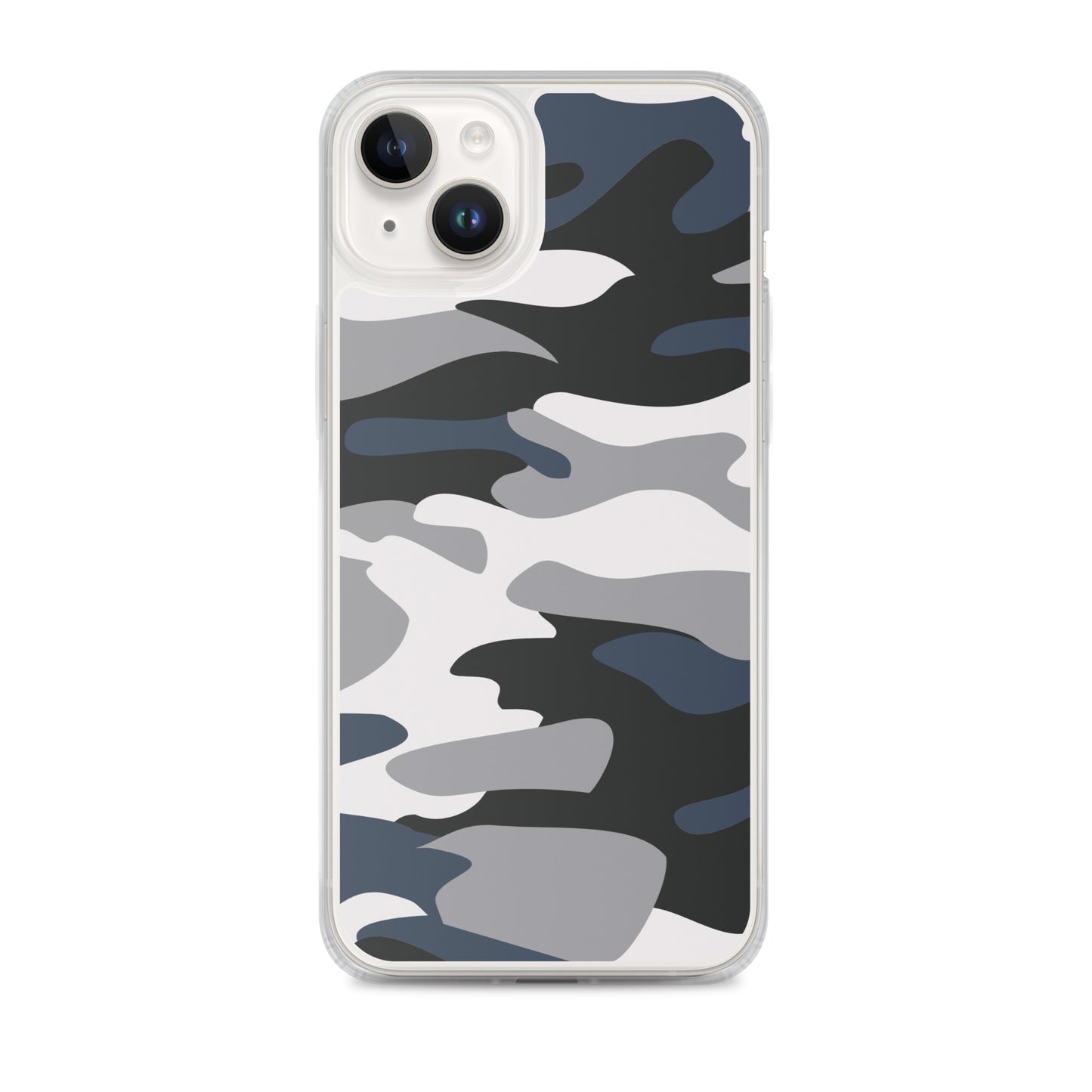 Blue Camo - Clear Case