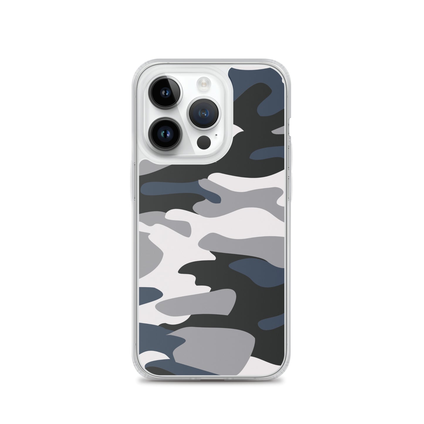 Blue Camo - Clear Case