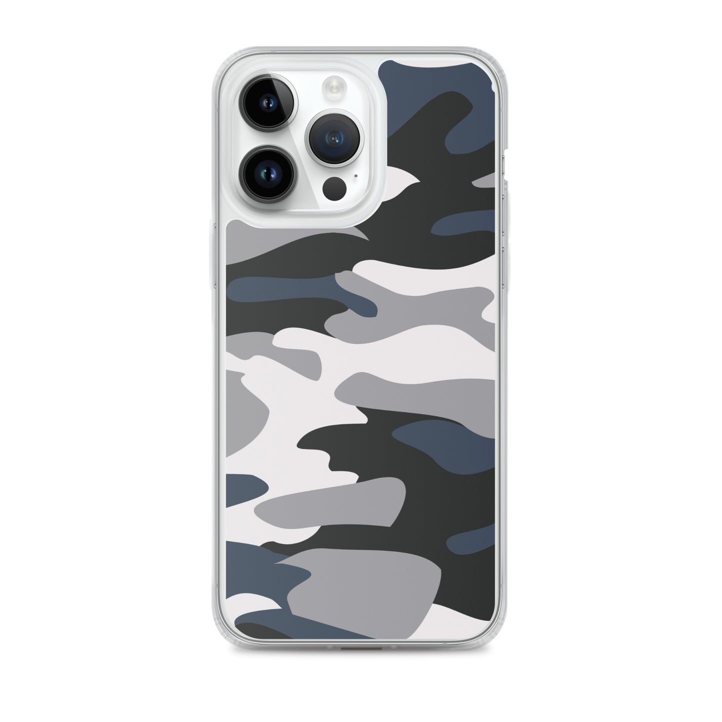 Blue Camo - Clear Case