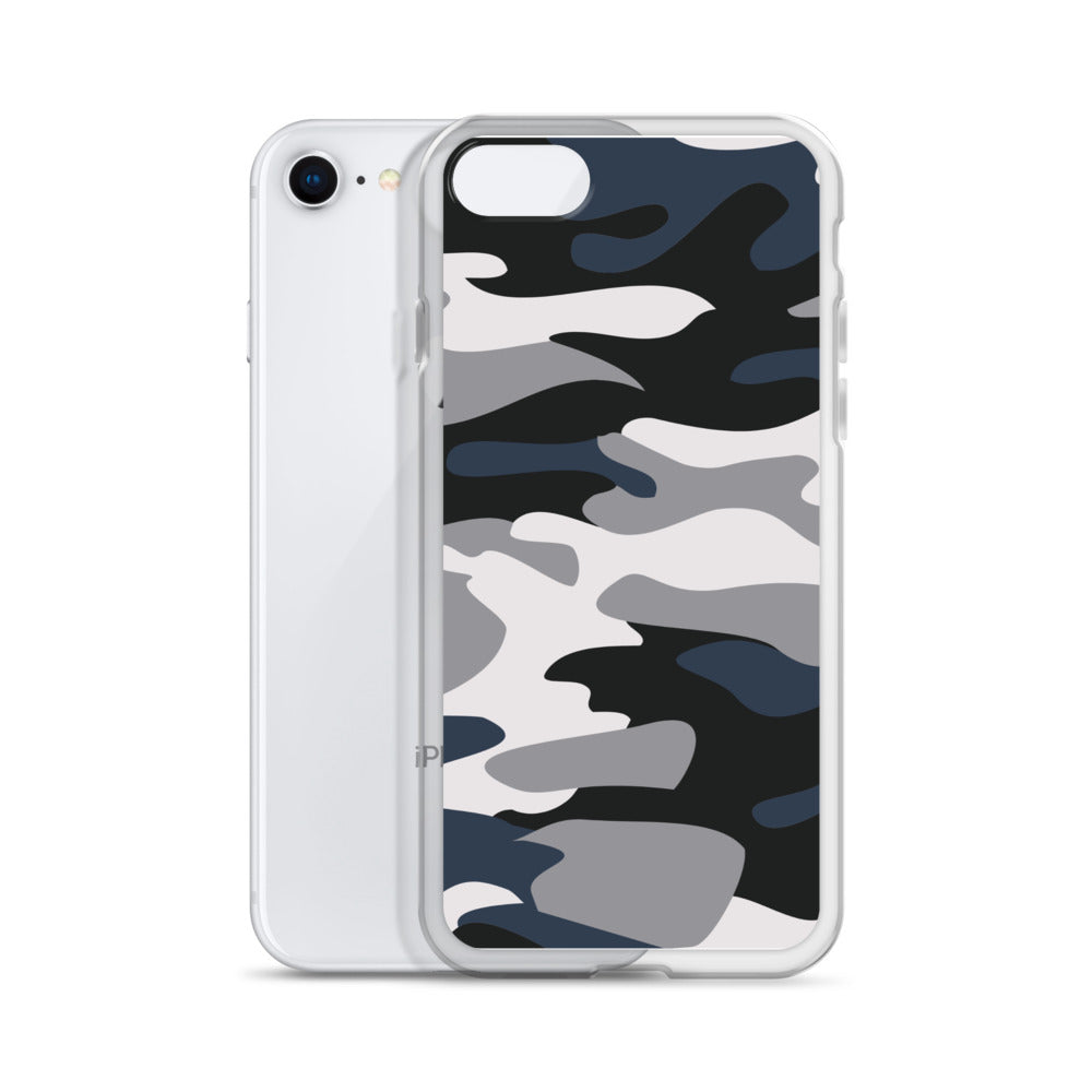 Blue Camo - Clear Case