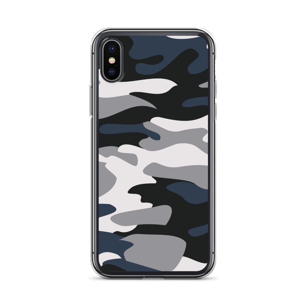 Blue Camo - Clear Case