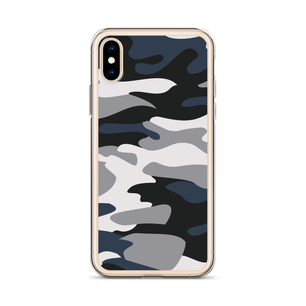 Blue Camo - Clear Case