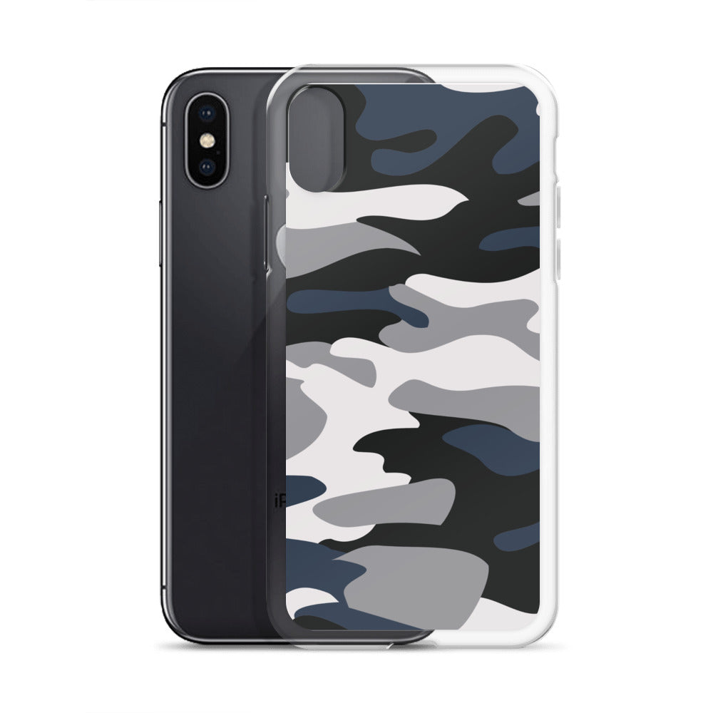 Blue Camo - Clear Case