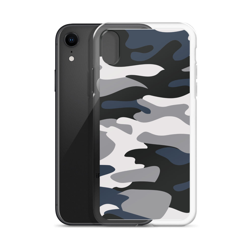 Blue Camo - Clear Case