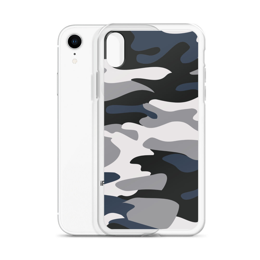Blue Camo - Clear Case