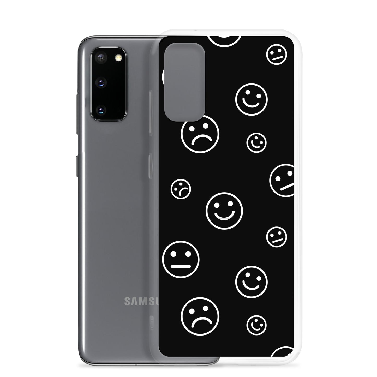 Black and White Faces - Clear Case