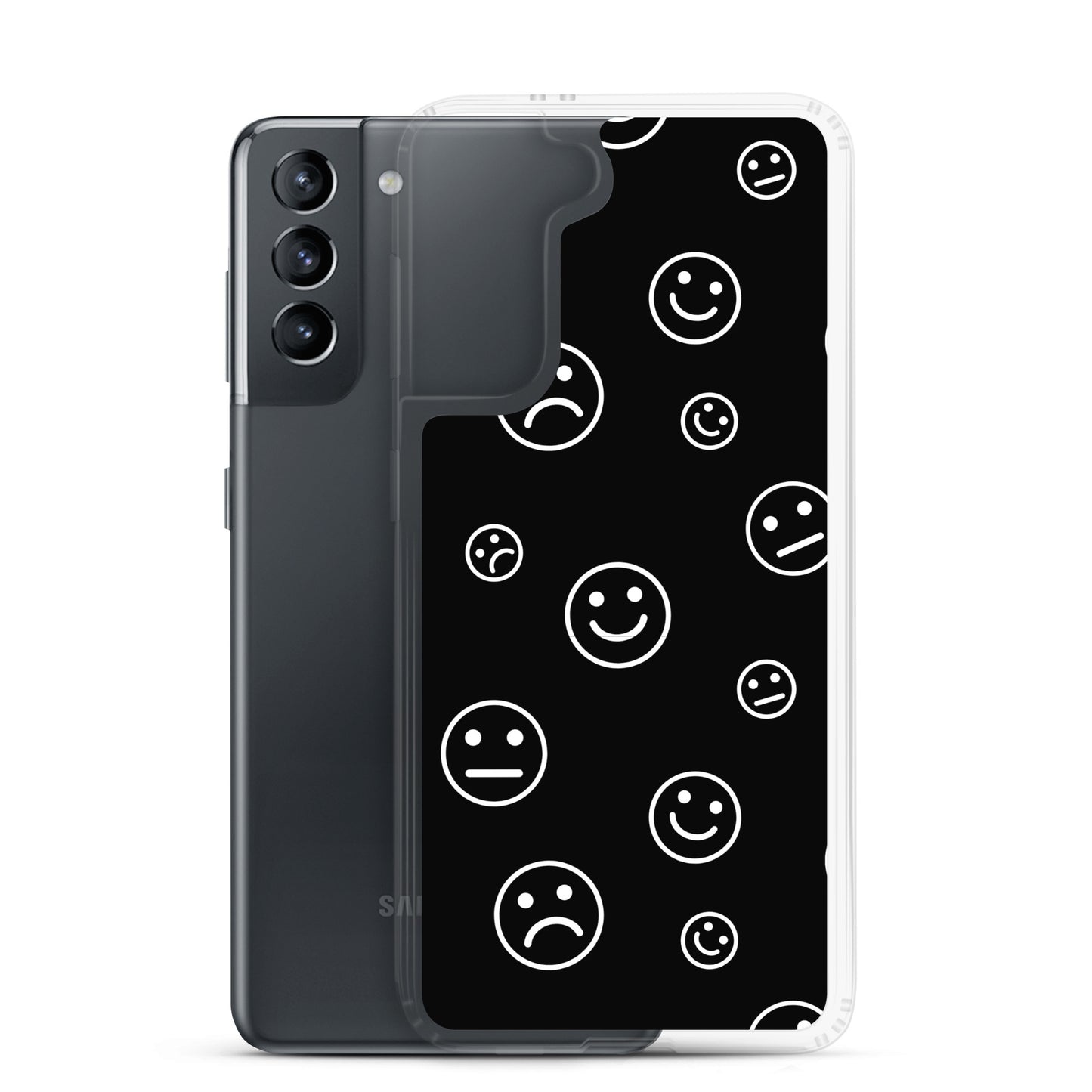 Black and White Faces - Clear Case
