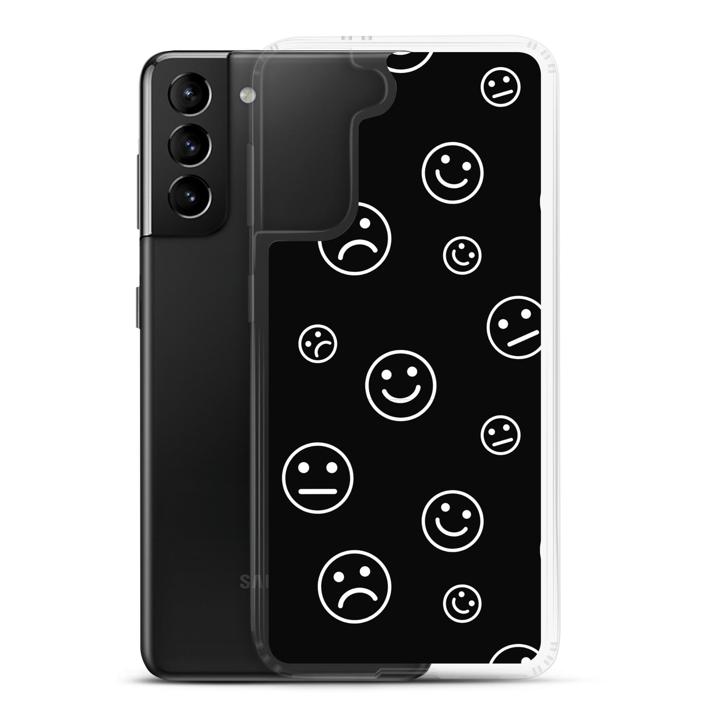 Black and White Faces - Clear Case