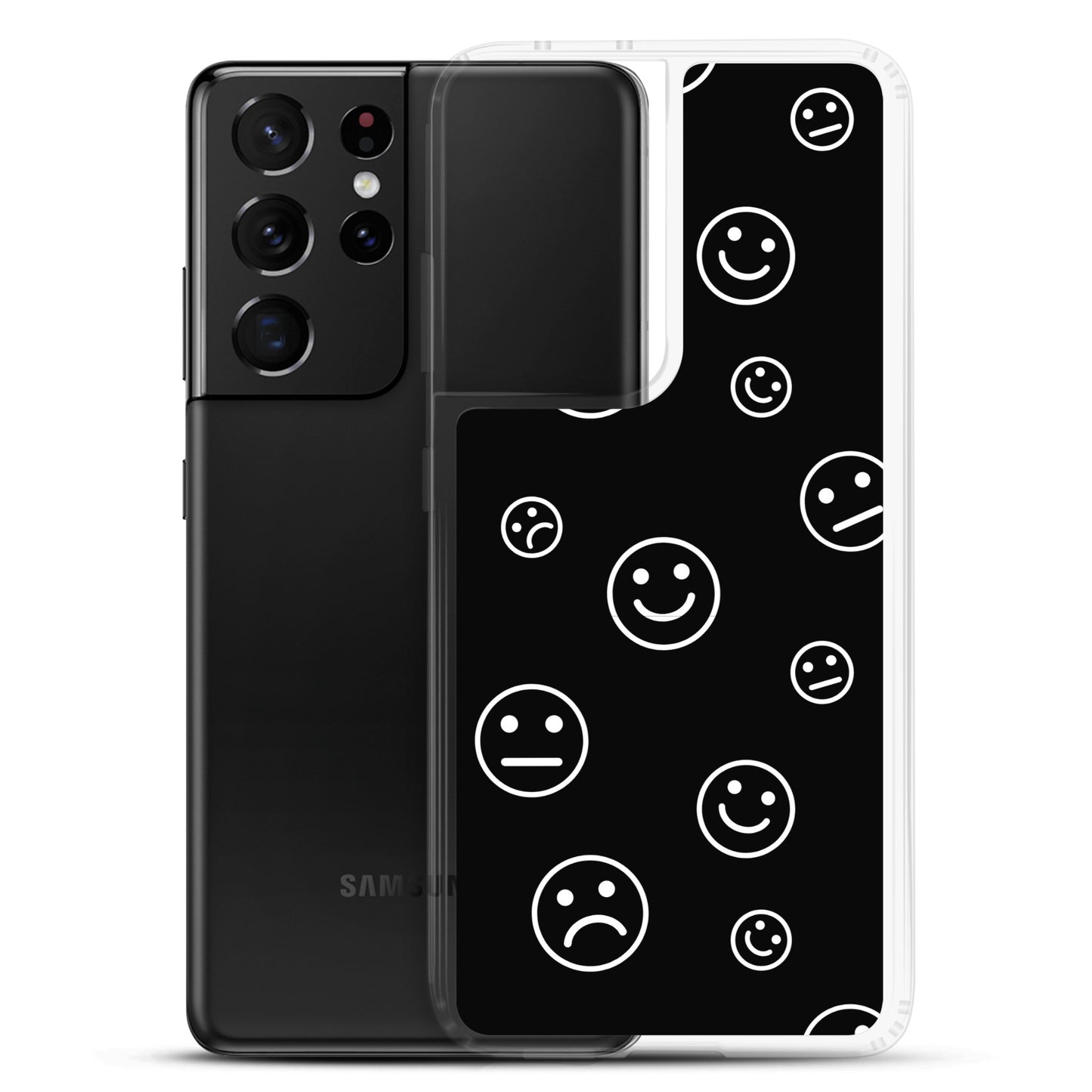 Black and White Faces - Clear Case