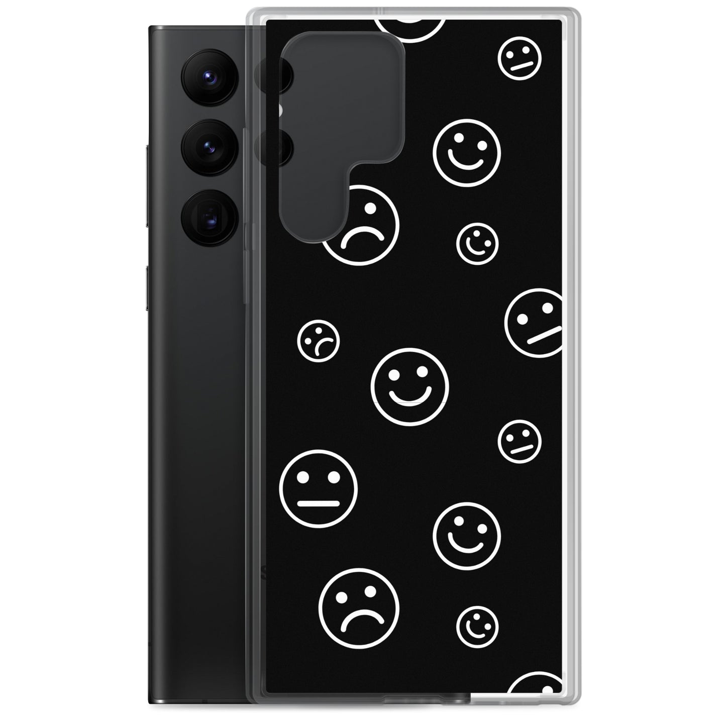 Black and White Faces - Clear Case