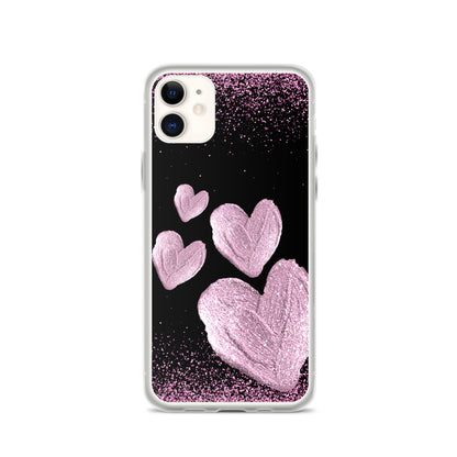 Pink Hearts - Clear Case