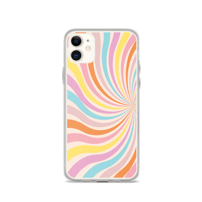 Rainbow Swirls - Clear Case