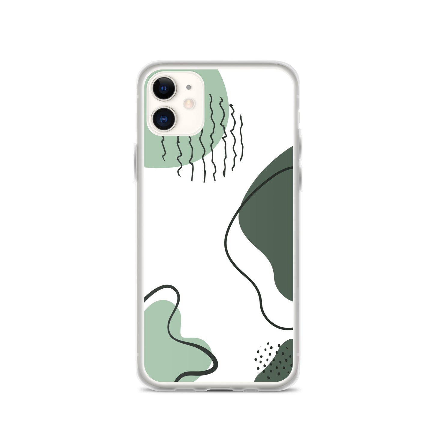 Green Abstract Shapes - Clear Case