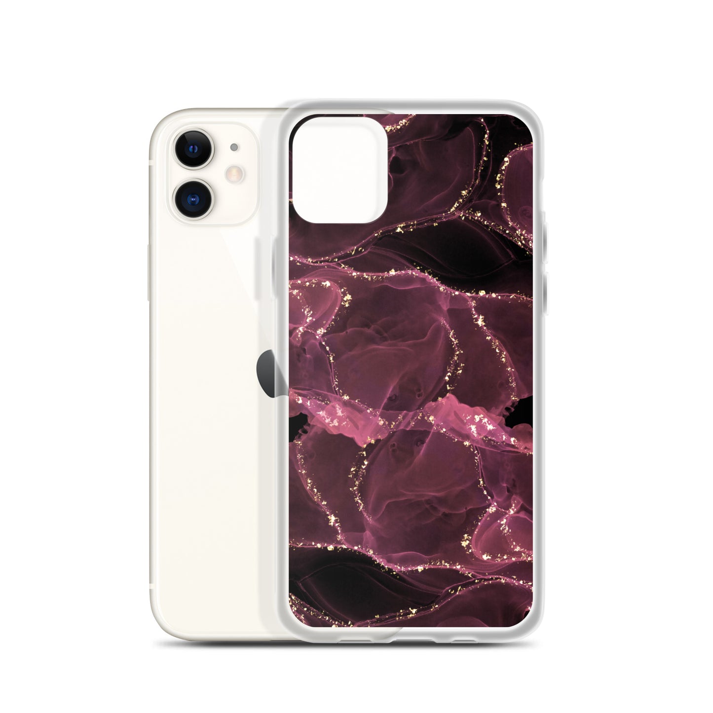 Pink Marble - Clear Case