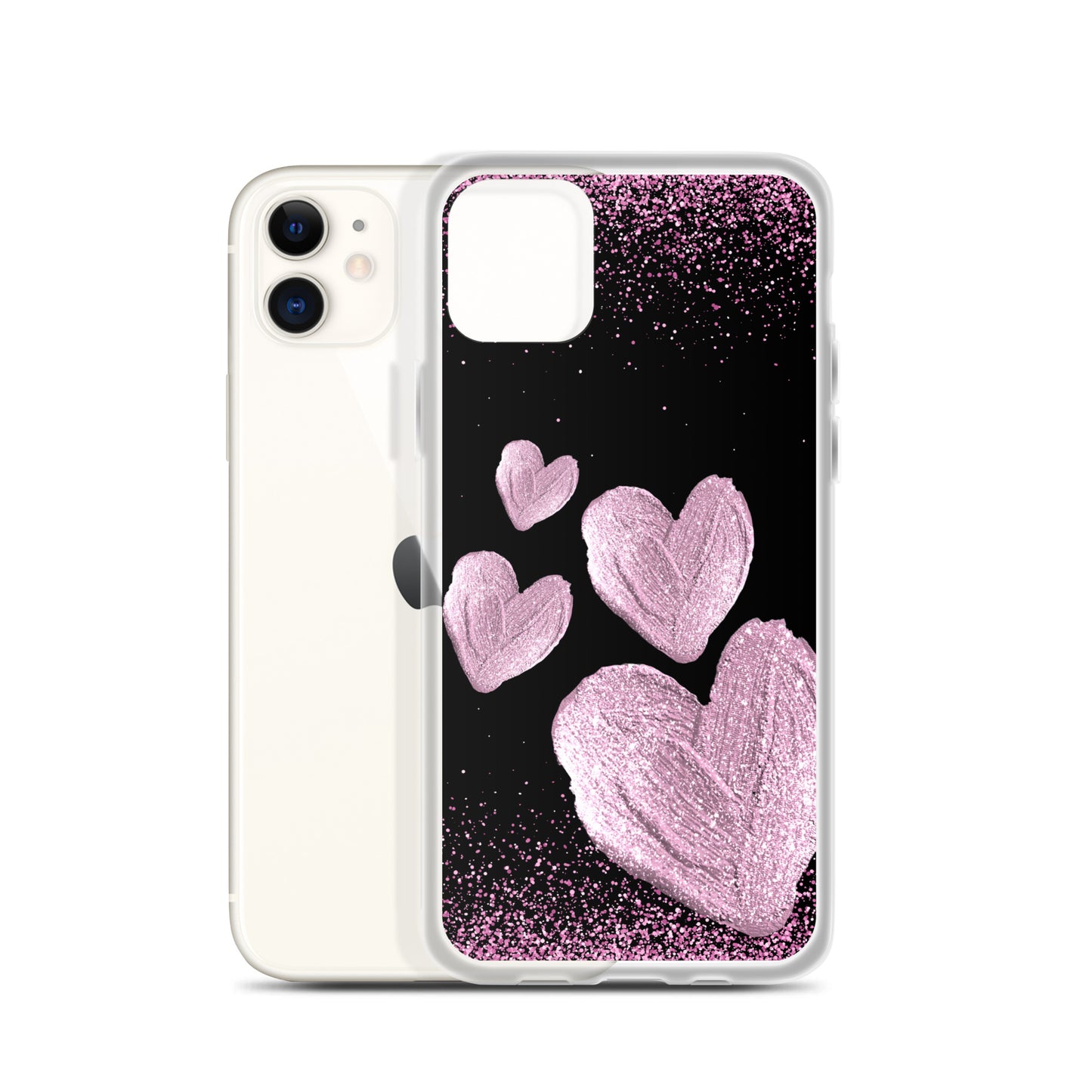 Pink Hearts - Clear Case