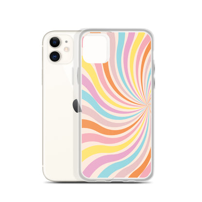 Rainbow Swirls - Clear Case