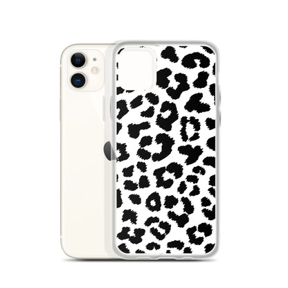 Black Leopard Print - Clear Case