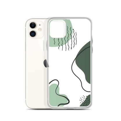 Green Abstract Shapes - Clear Case