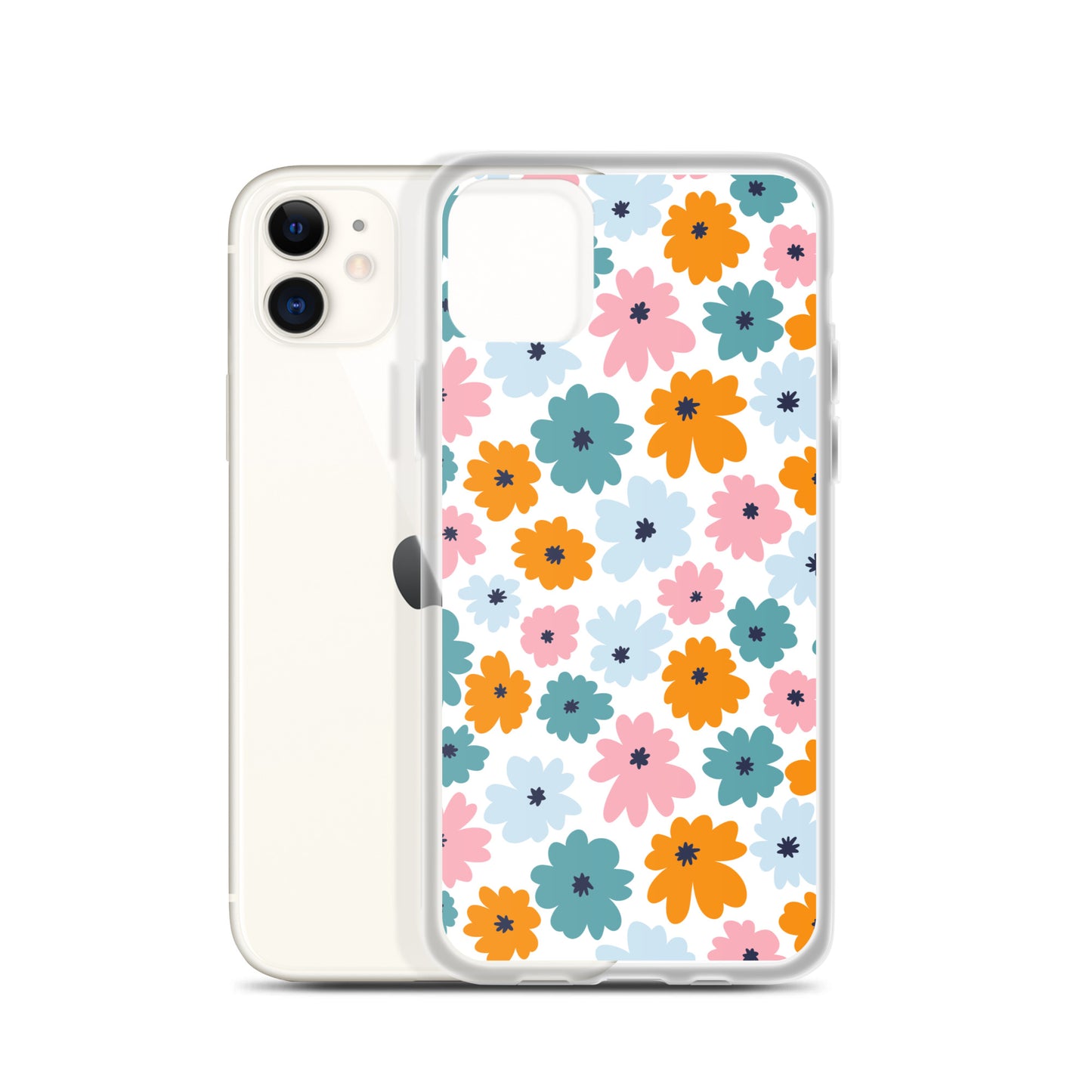 Multicoloured Flowers - Clear Case