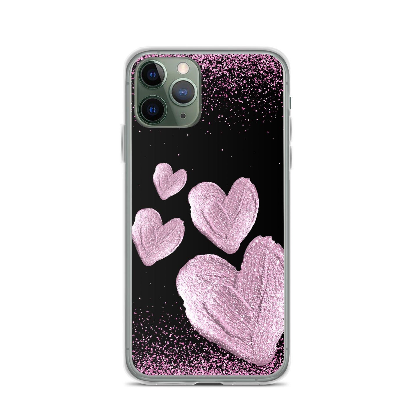 Pink Hearts - Clear Case