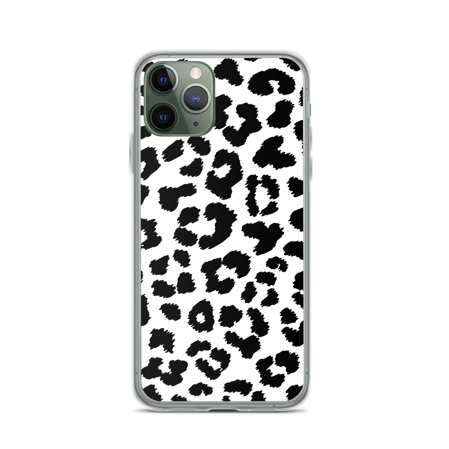 Black Leopard Print - Clear Case