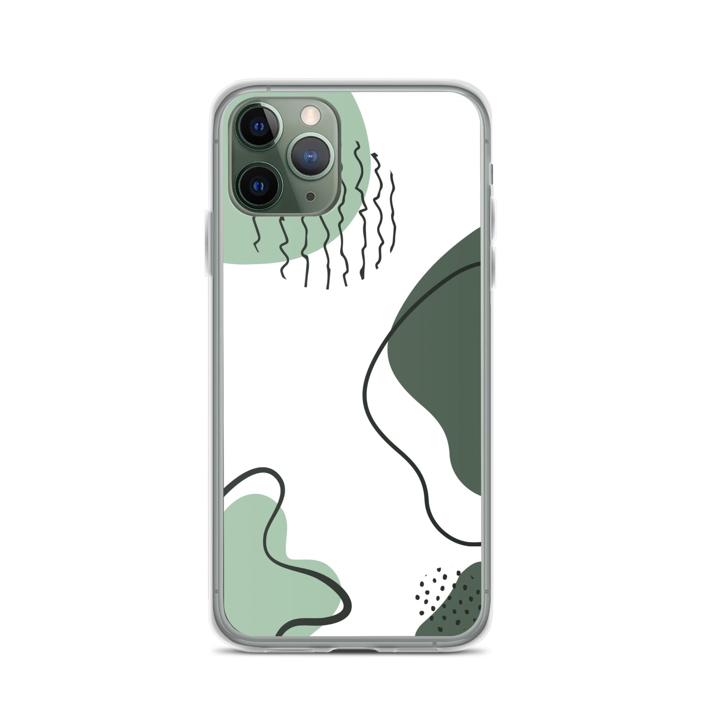 Green Abstract Shapes - Clear Case