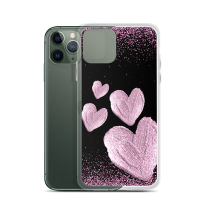 Pink Hearts - Clear Case