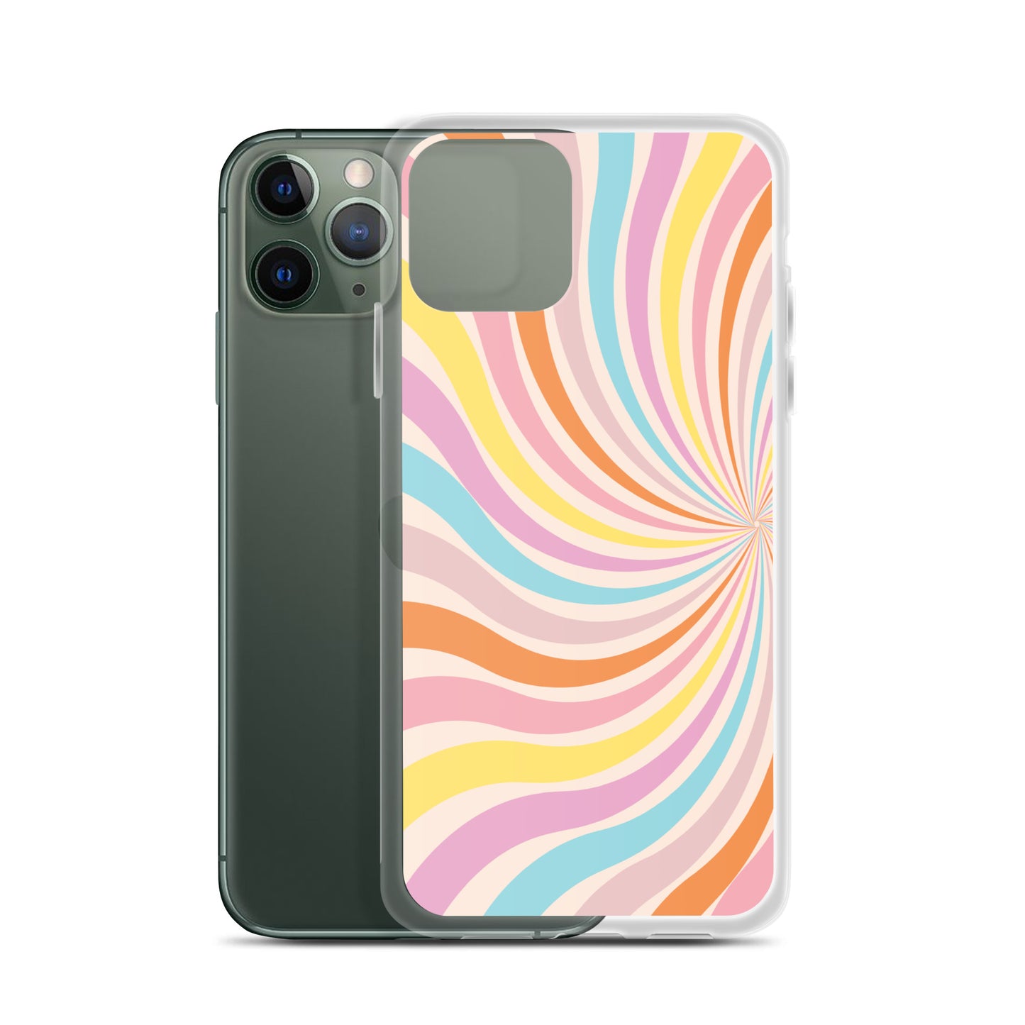 Rainbow Swirls - Clear Case