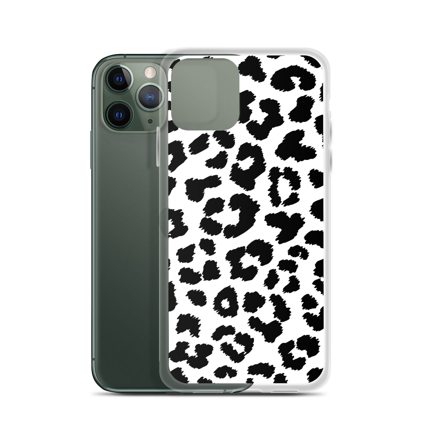 Black Leopard Print - Clear Case