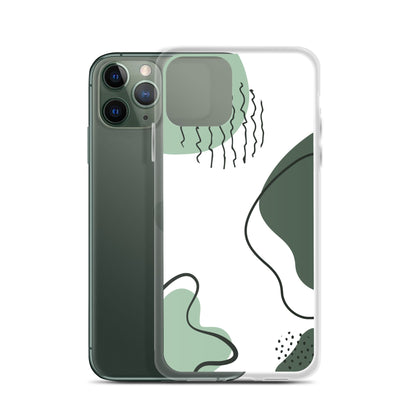 Green Abstract Shapes - Clear Case