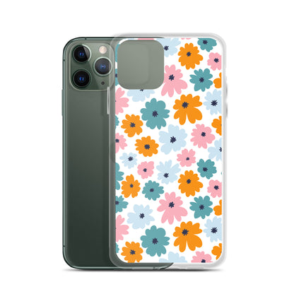 Multicoloured Flowers - Clear Case