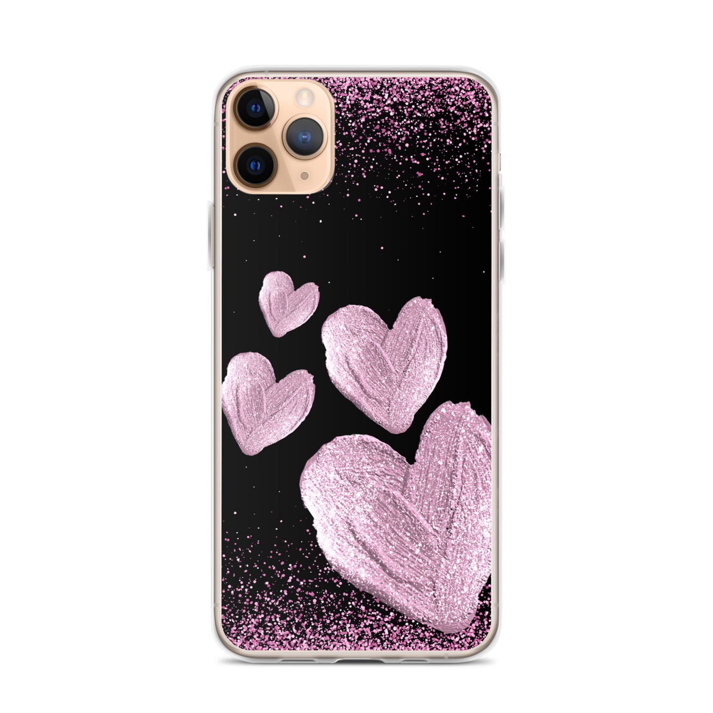 Pink Hearts - Clear Case