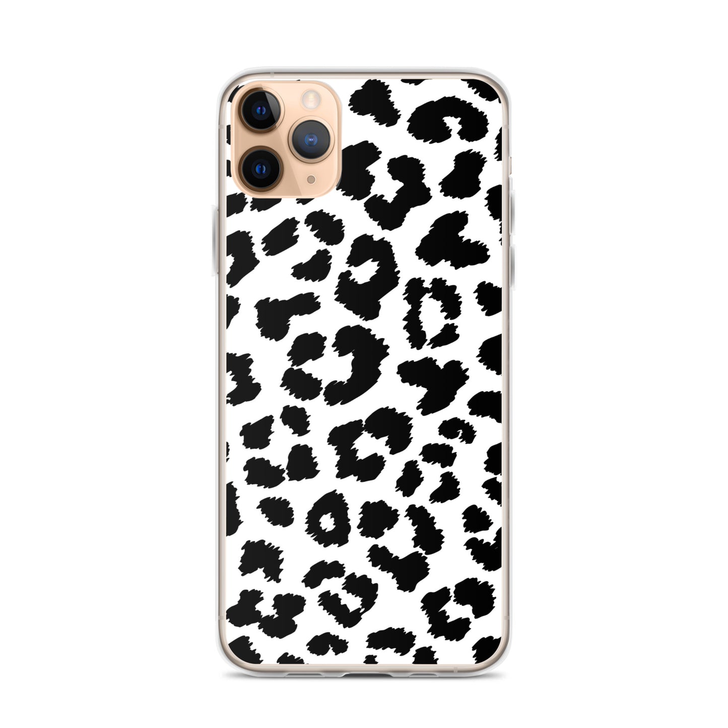 Black Leopard Print - Clear Case