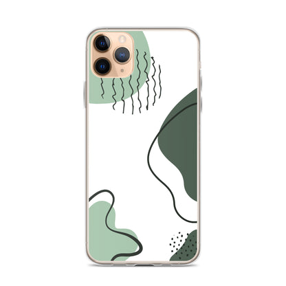 Green Abstract Shapes - Clear Case