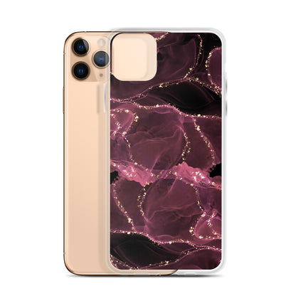 Pink Marble - Clear Case