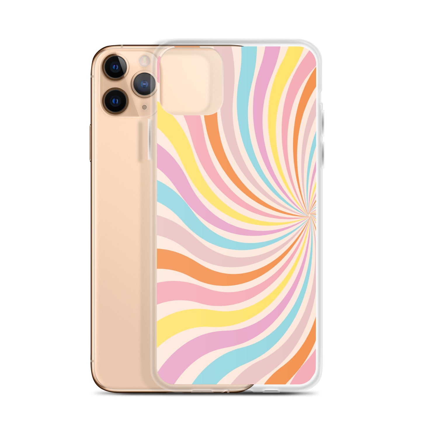 Rainbow Swirls - Clear Case