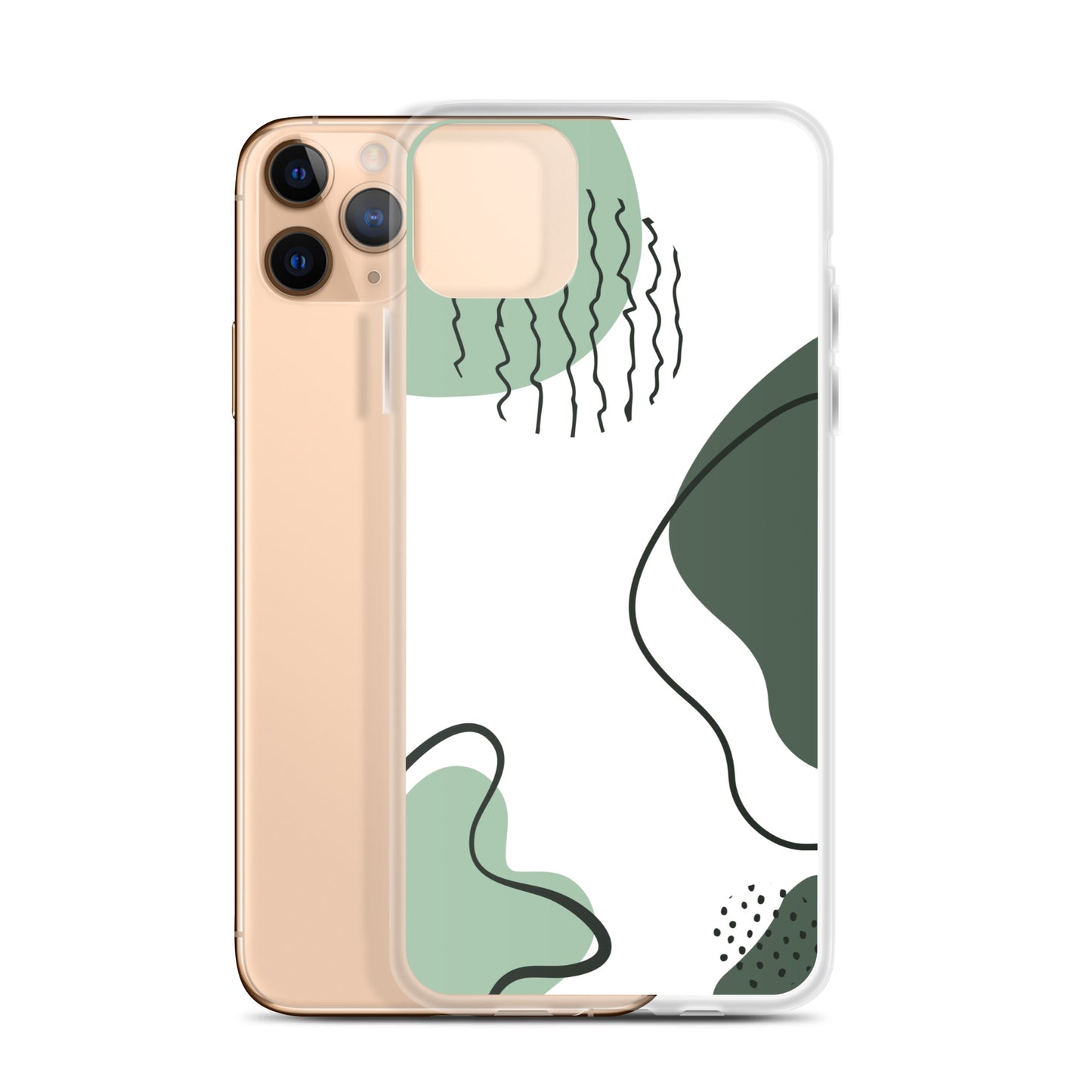 Green Abstract Shapes - Clear Case